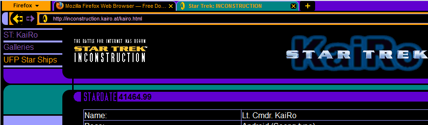 LCARStrek-themed Firefox